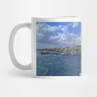 Fornells harbour Mug